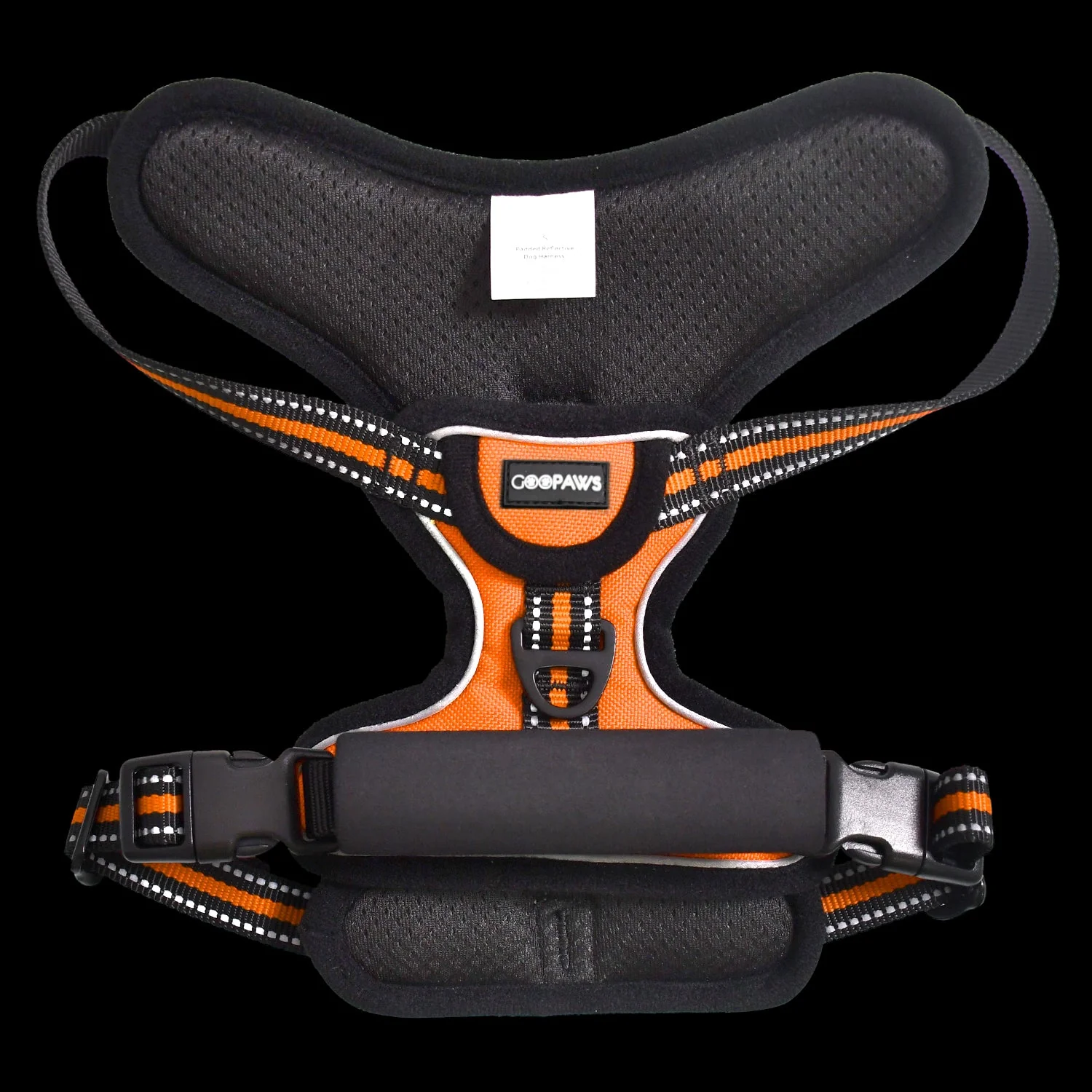 GOOPAWS Padded Reflective Pet Dog Harness, Lightweight Ripstop, Orange - Image 6