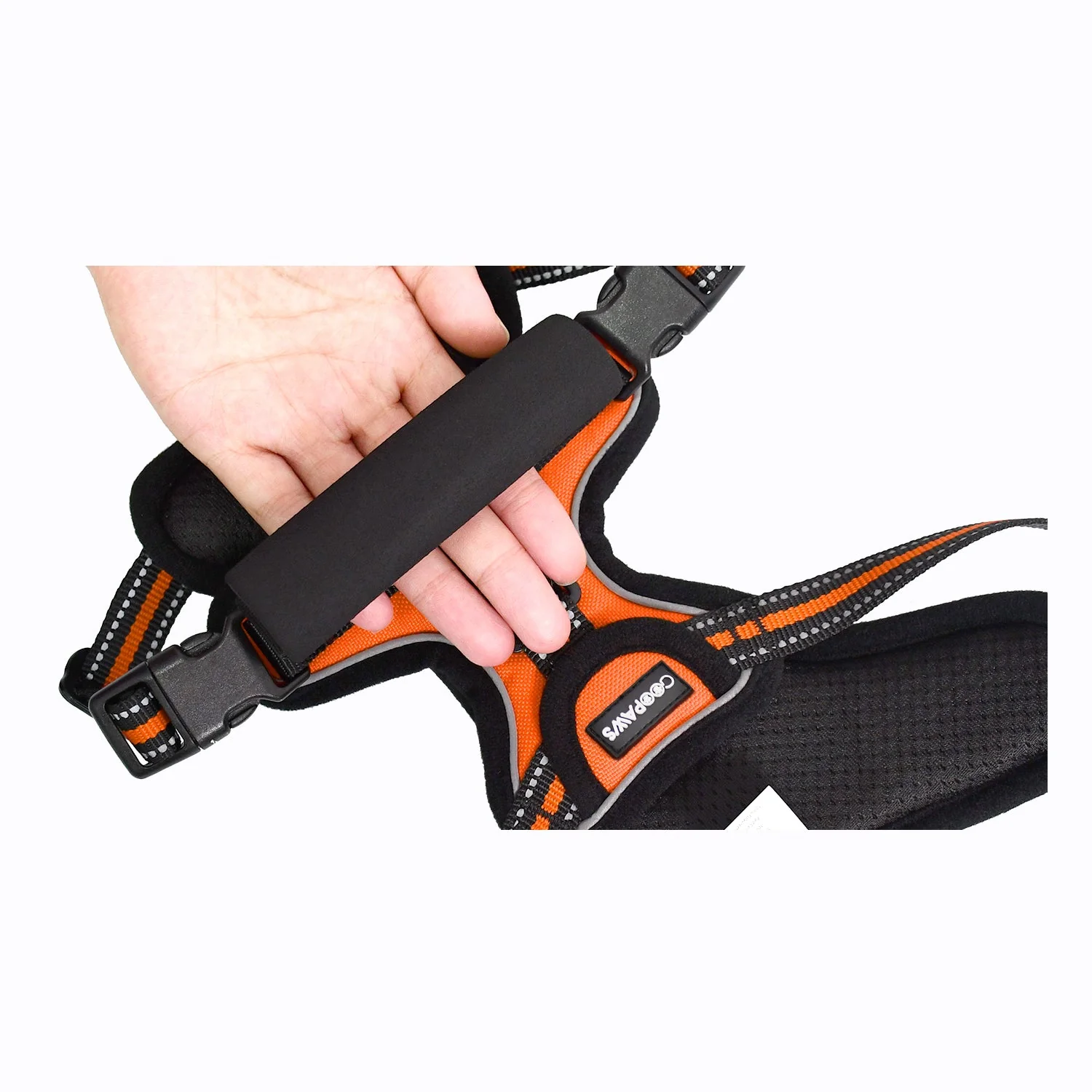 GOOPAWS Padded Reflective Pet Dog Harness, Lightweight Ripstop, Orange - Image 7