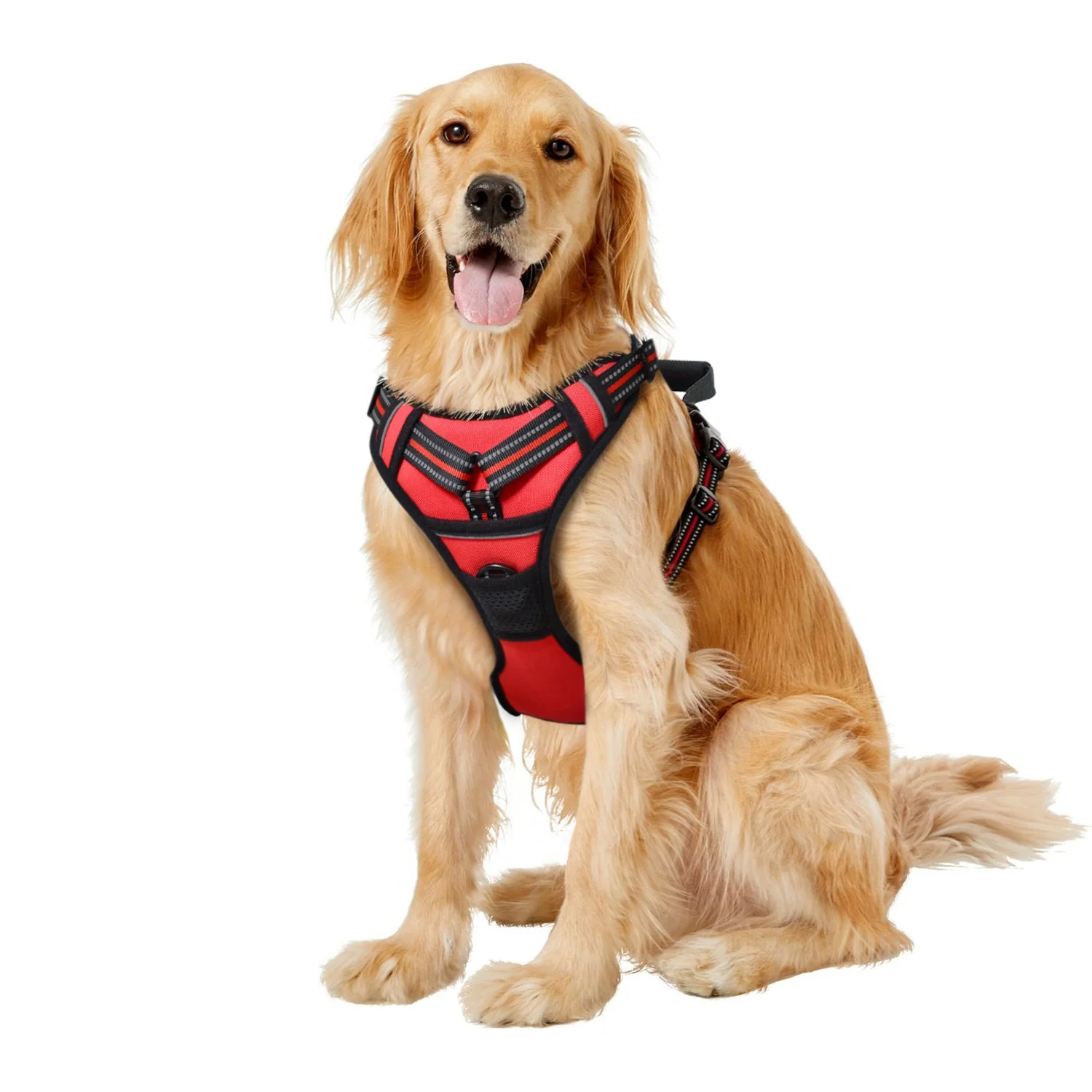 GOOPAWS Padded Reflective Pet Dog Harness, Lightweight Ripstop, Red - Image 12