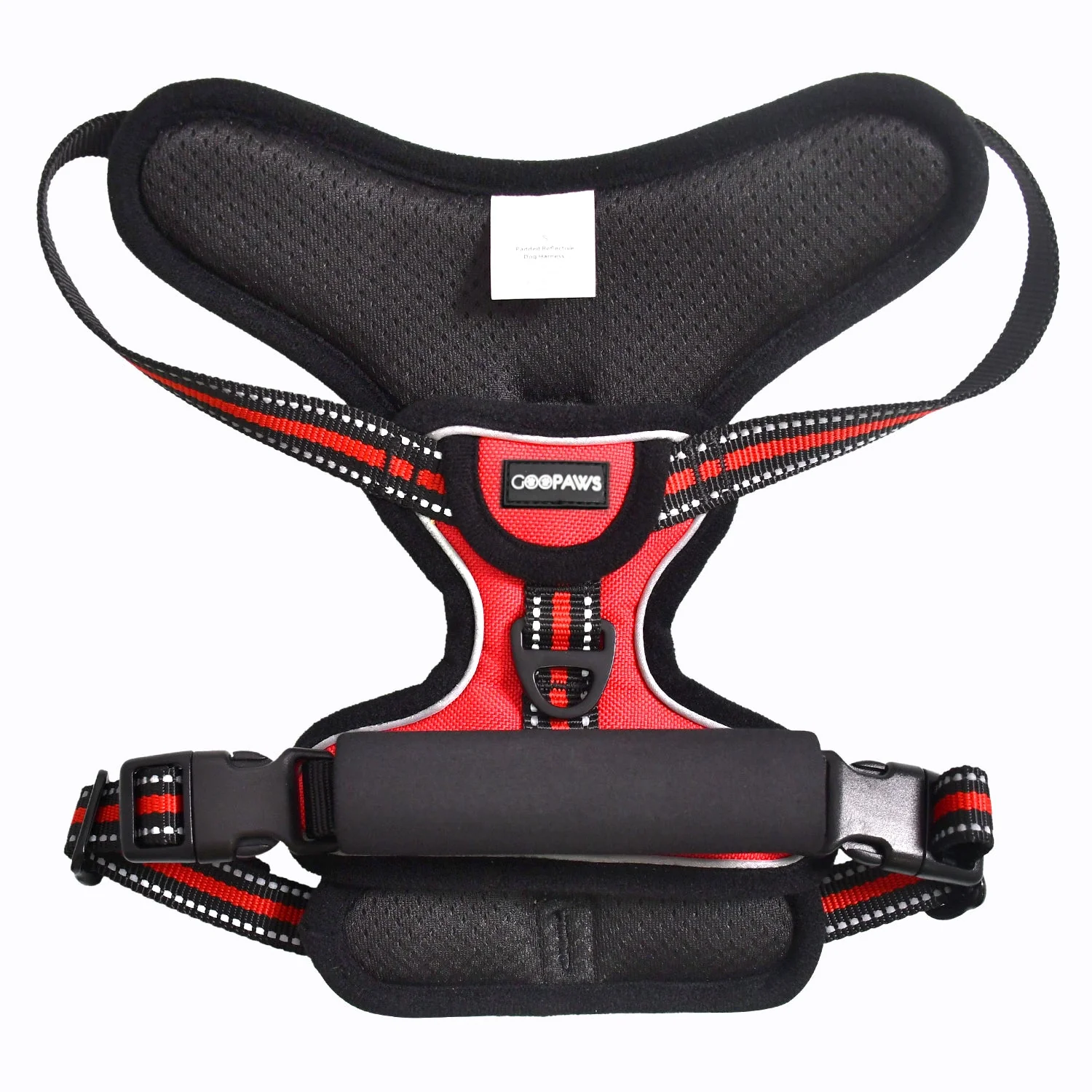 GOOPAWS Padded Reflective Pet Dog Harness, Lightweight Ripstop, Red - Image 5