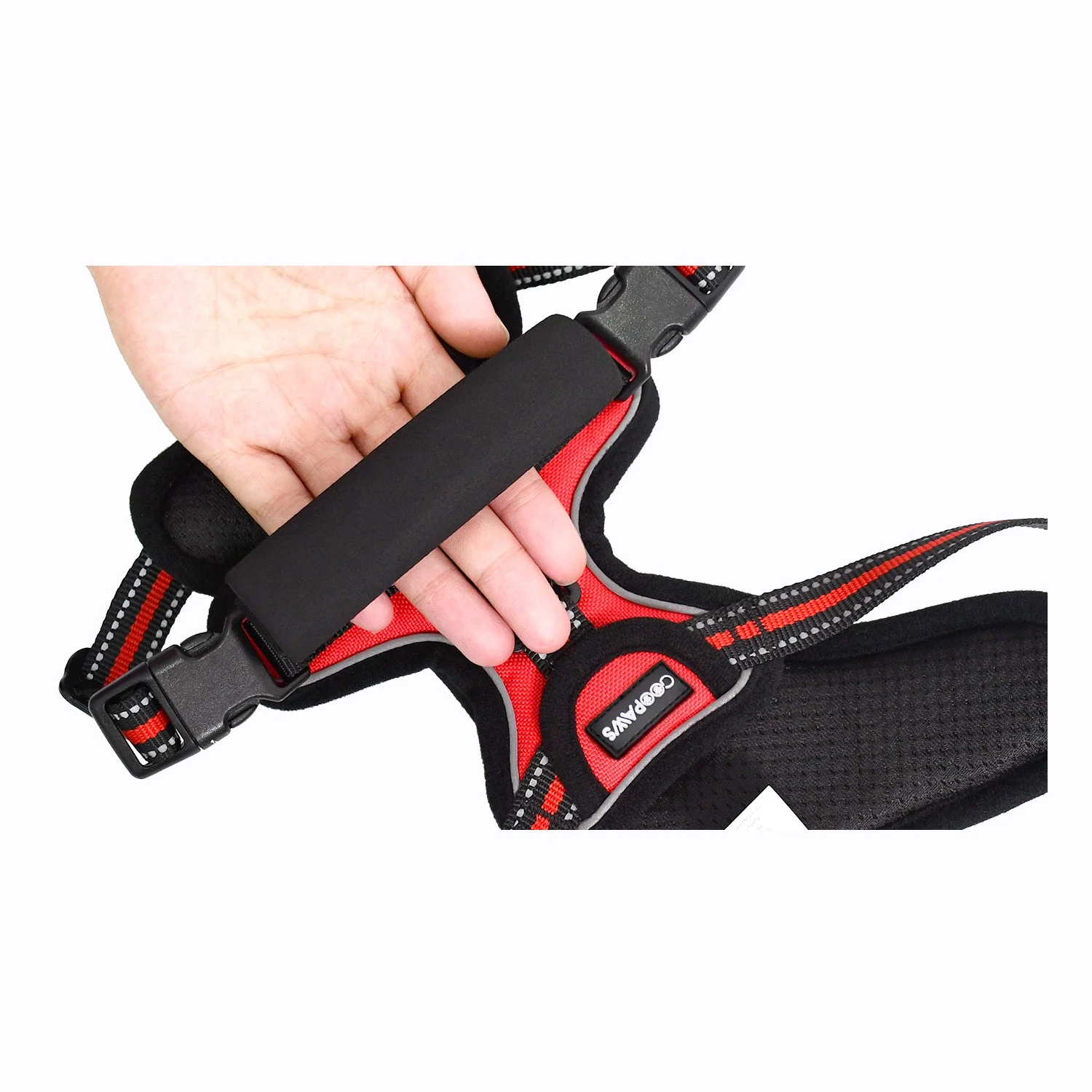 GOOPAWS Padded Reflective Pet Dog Harness, Lightweight Ripstop, Red - Image 7