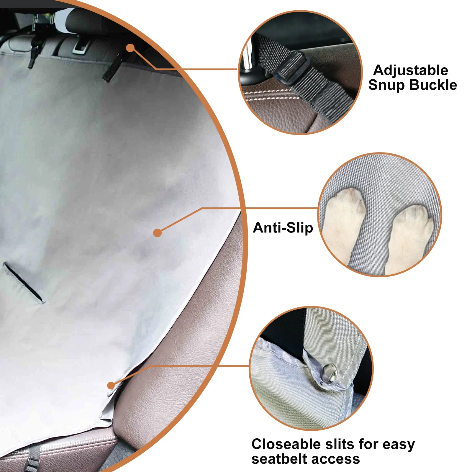 GOOPAWS Scratchproof Bench Car Seat Cover - Image 5