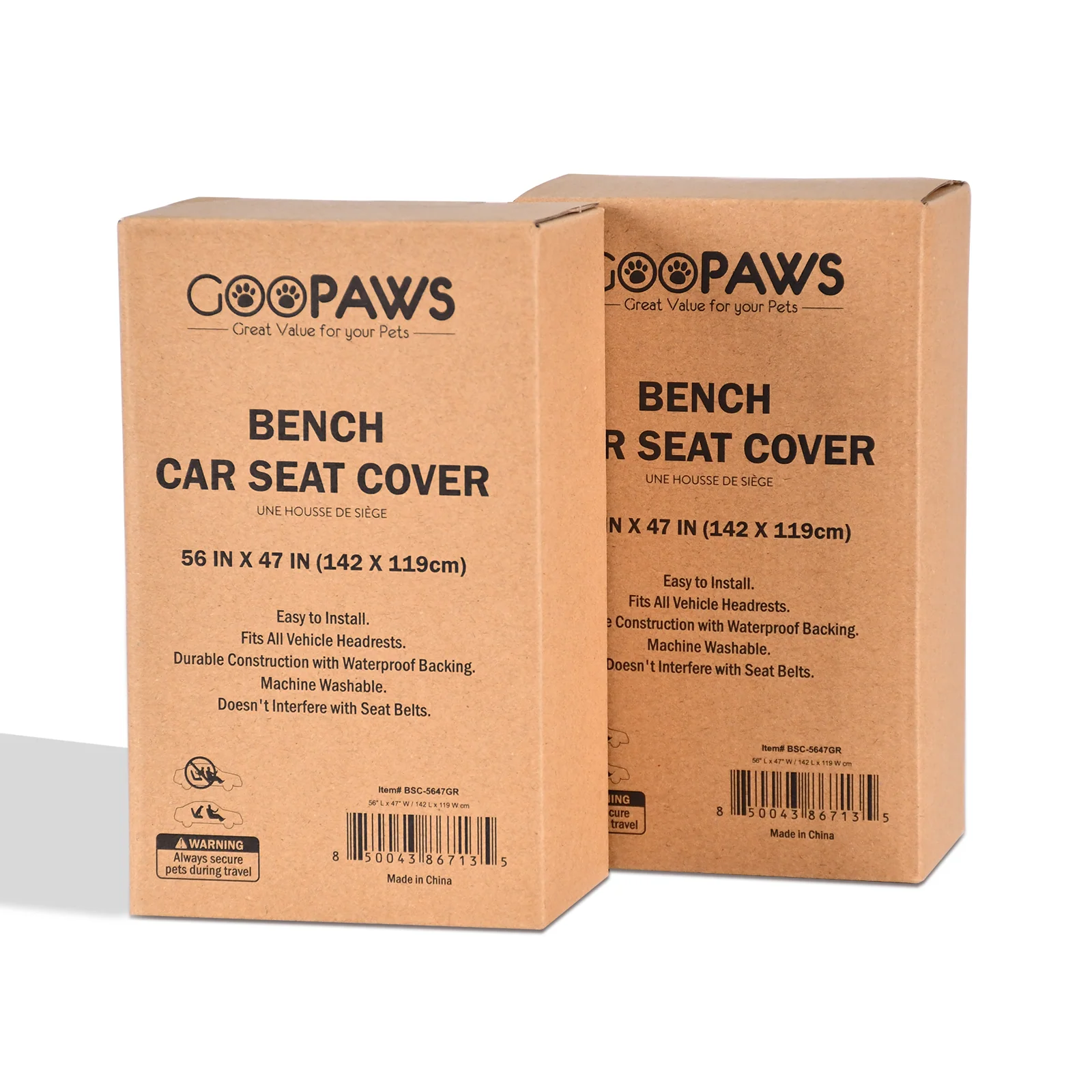 GOOPAWS Scratchproof Bench Car Seat Cover - Image 7