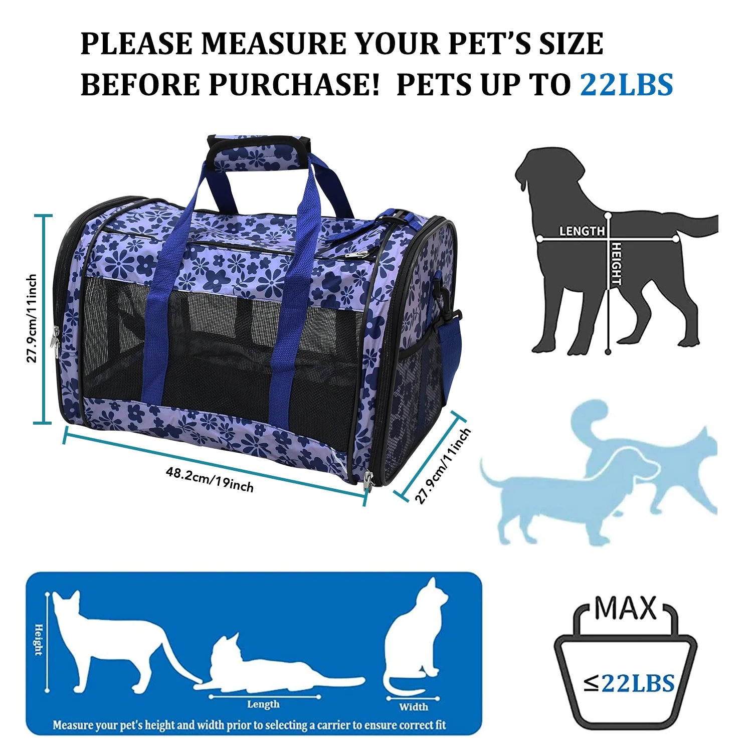 GOOPAWS Soft-Sided Travel Small Dog & Cat Carrier Bag - Image 24