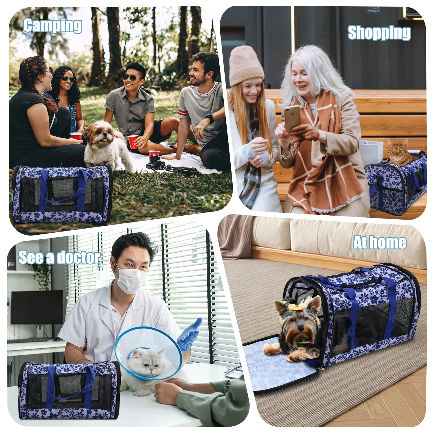 GOOPAWS Soft-Sided Travel Small Dog & Cat Carrier Bag - Image 28