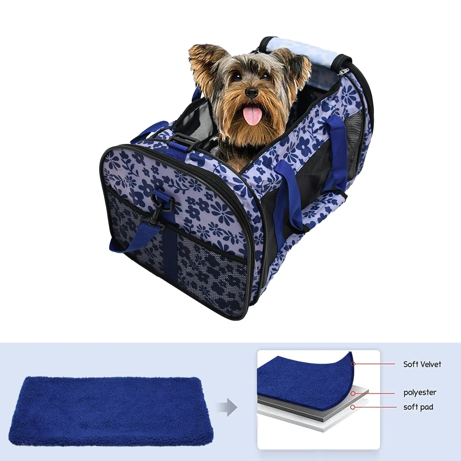 GOOPAWS Soft-Sided Travel Small Dog & Cat Carrier Bag - Image 30