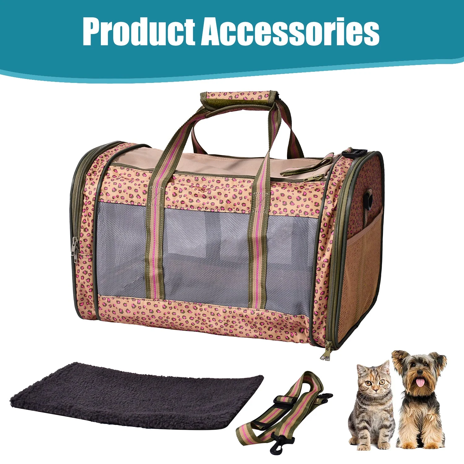 GOOPAWS Soft-Sided Travel Small Dog & Cat Carrier Bag - Image 6