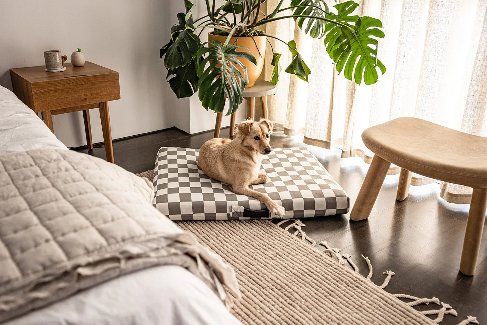 Gray Checker | Dog Bed or Bed Cover - Image 5