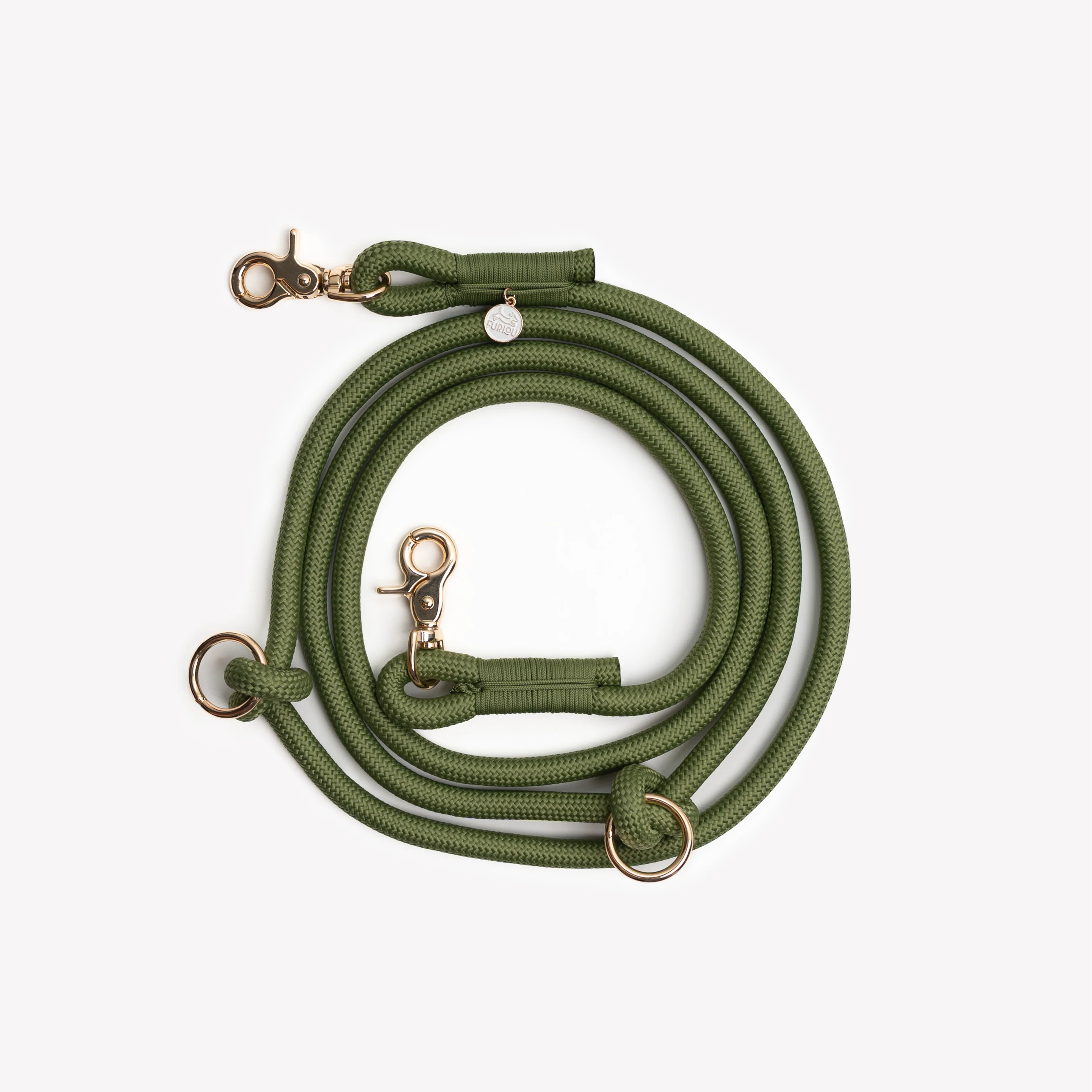 'Green' - Hands Free Braided Leash - Image 2