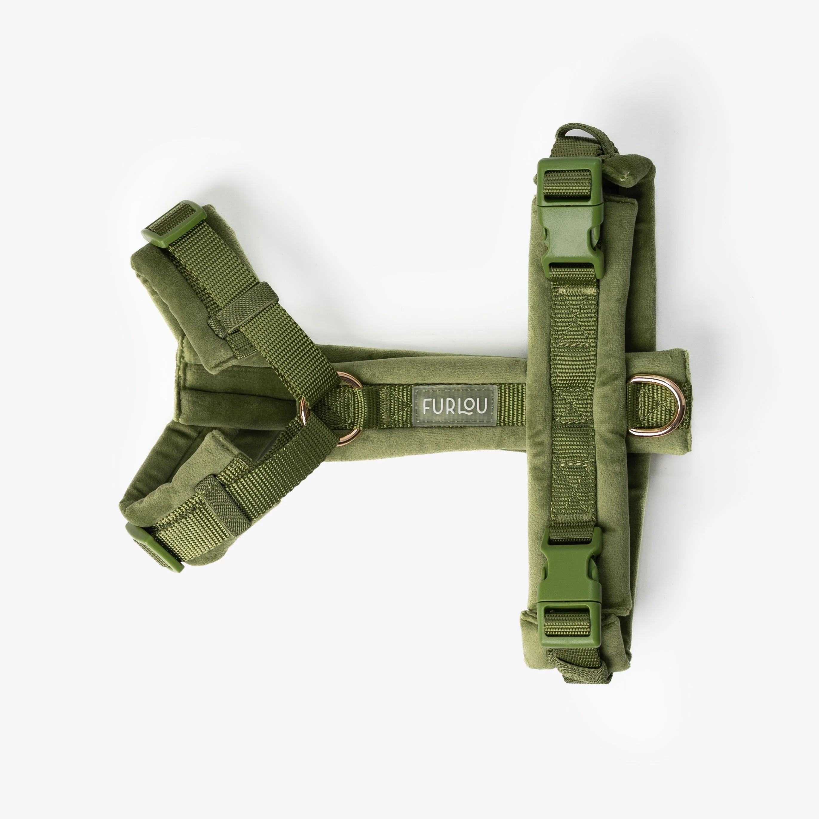 Green - Velvet Dog Harness - Image 2