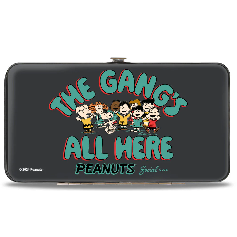 Hinged Wallet - Peanuts Gang THE GANG'S ALL HERE Group Pose Black/Blue - Image 2