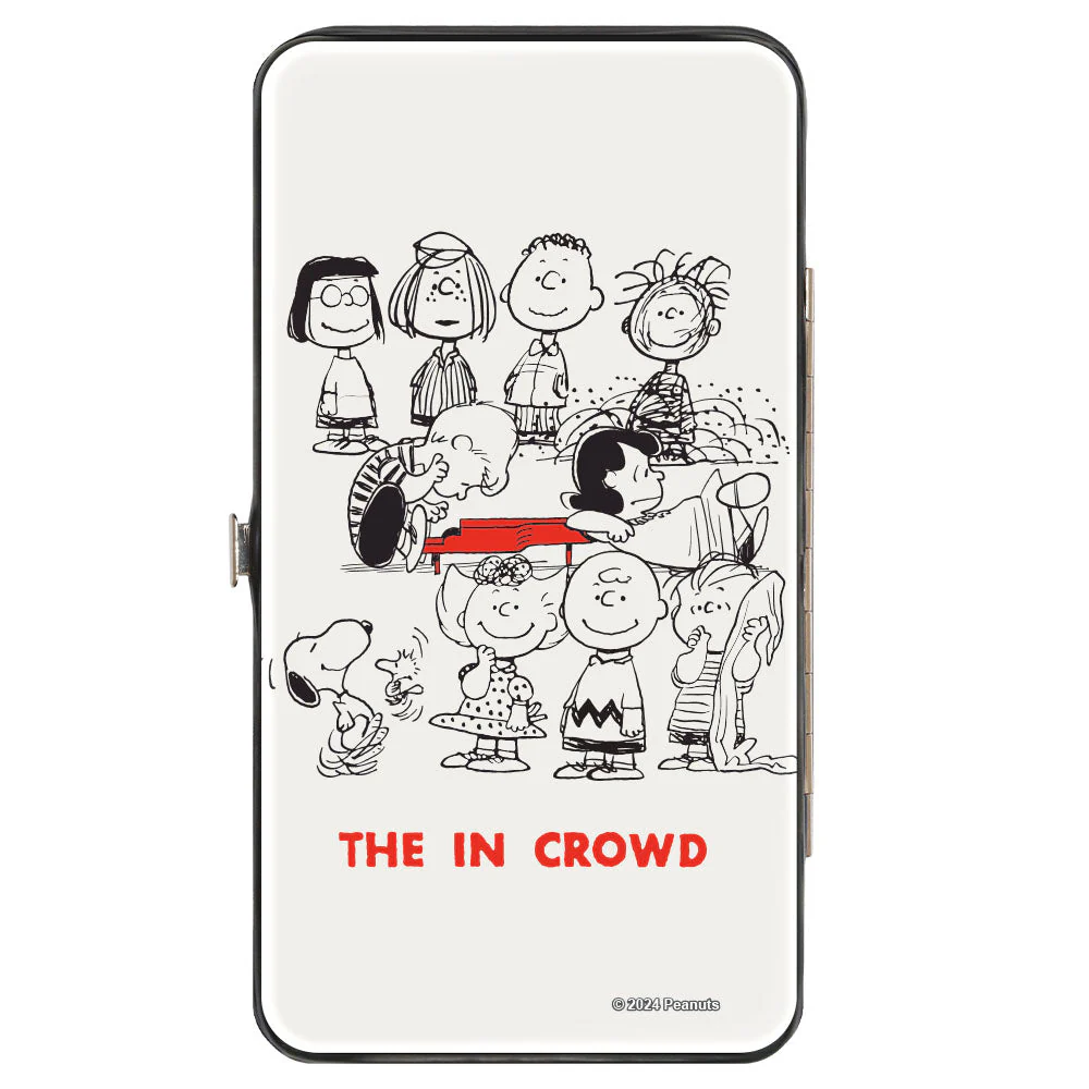 Hinged Wallet - Peanuts Gang THE IN CROWD Group Pose White/Black/Red - Image 2