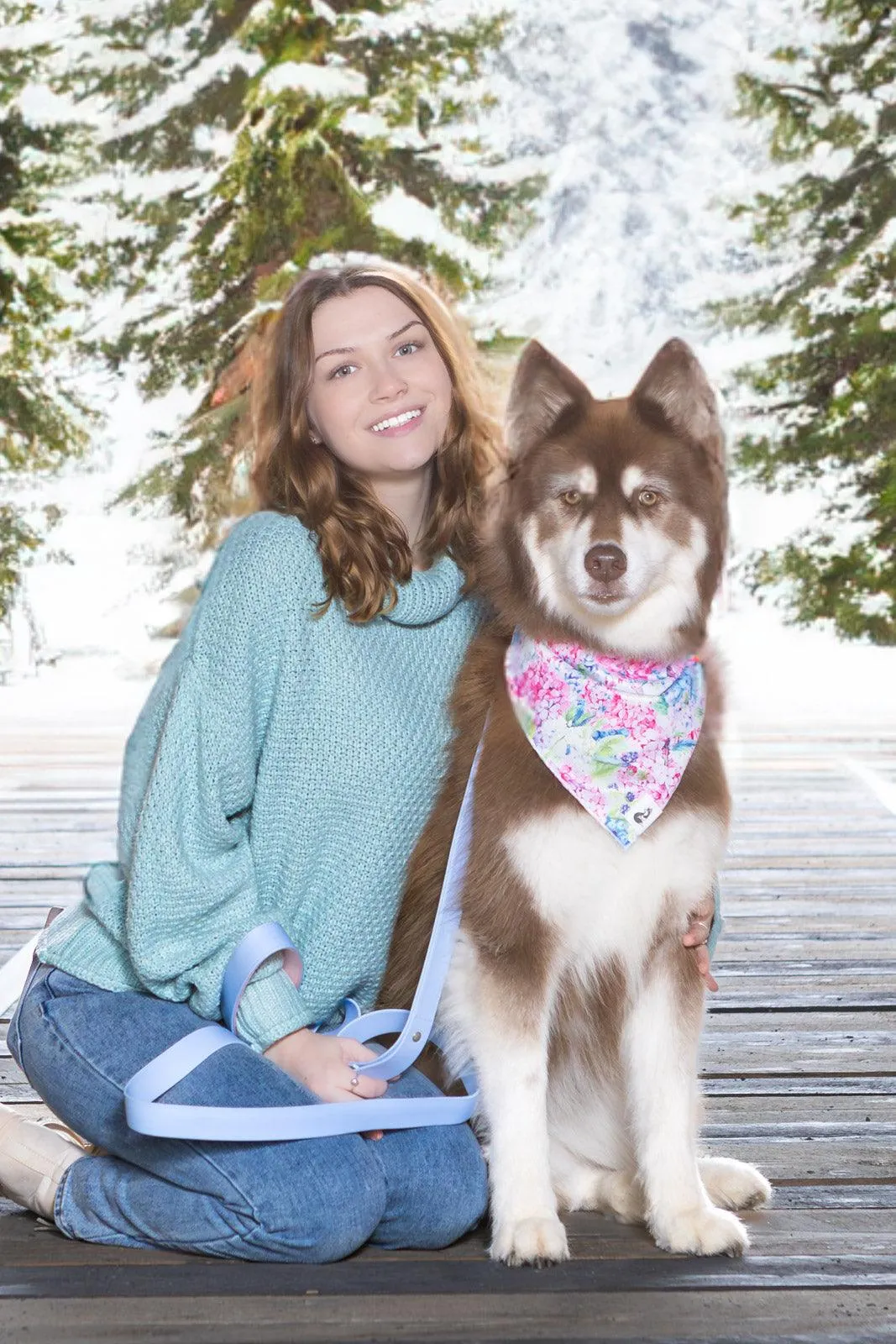 Hydrangea Haven Dog Bandana & Matching Keychain - Image 7