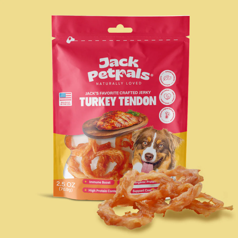 Jack PetPals Handcrafted Jerky Turkey Tendon Dog Treats (2.5oz) - Image 4