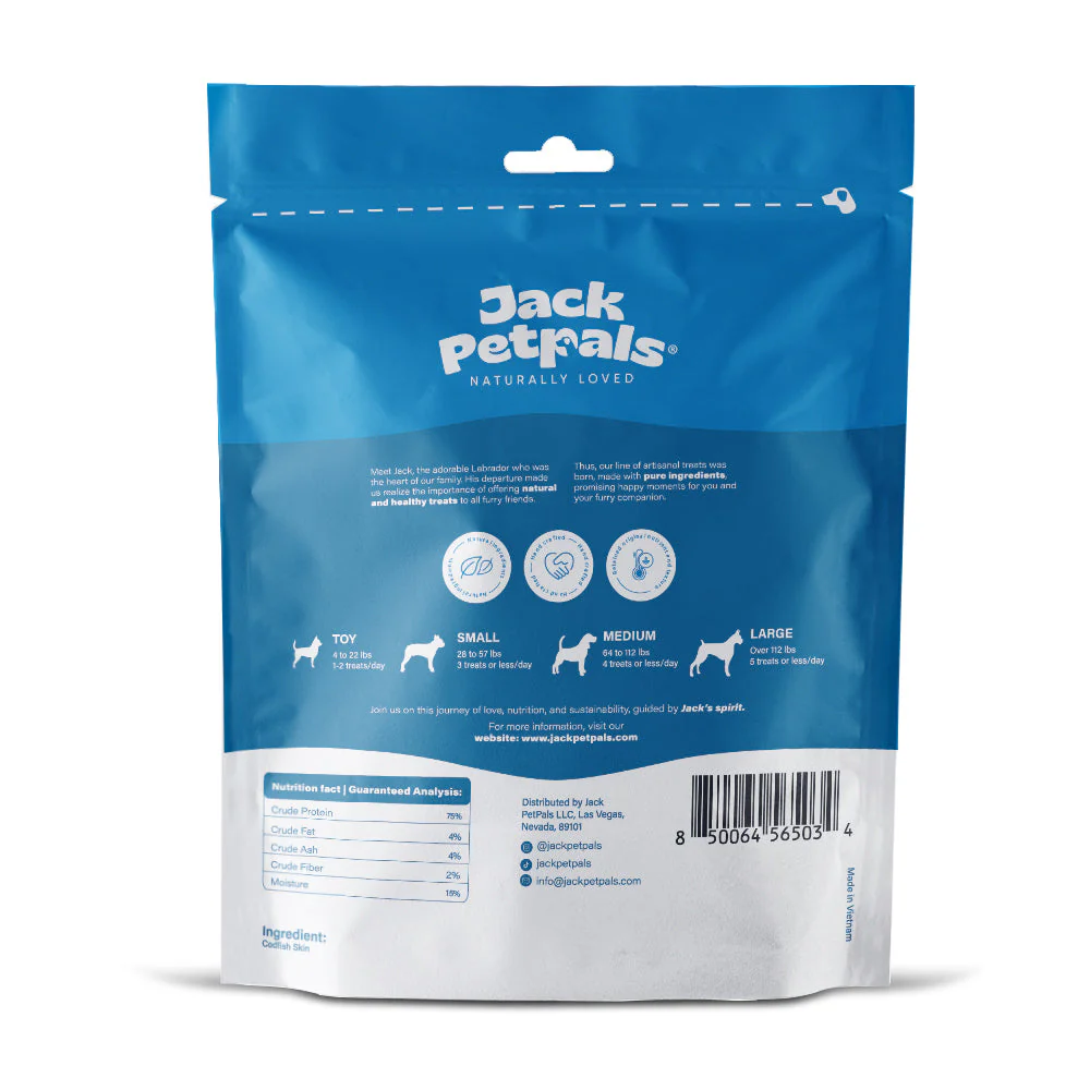 Jack PetPals Seafood Feast Codfish Skin Treat Chews (6oz) - Image 8