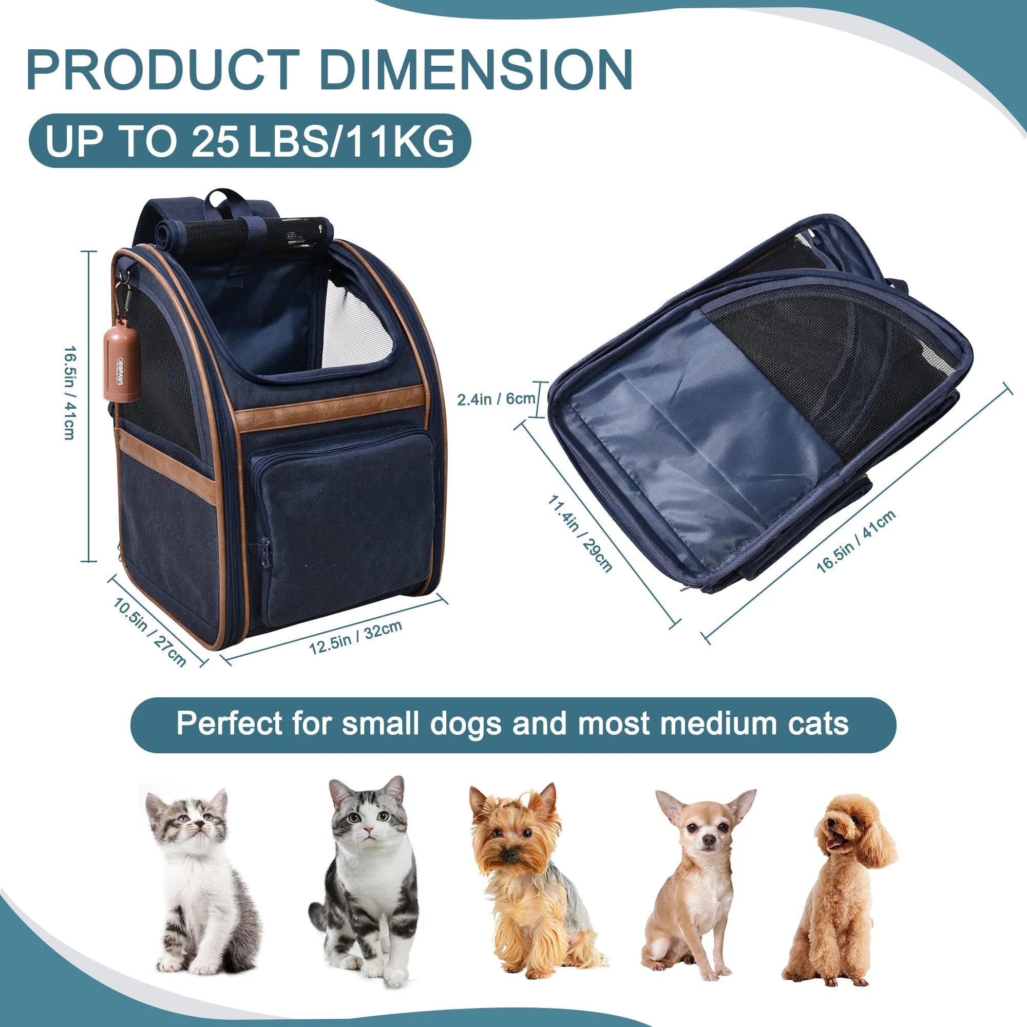 Jespet & GOOPAWS Pet Carrier Backpack - Image 3