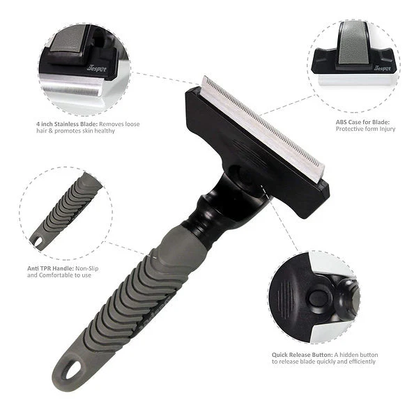 Jespet Professional Pet Grooming Tool & Deshedding Brush - Image 3