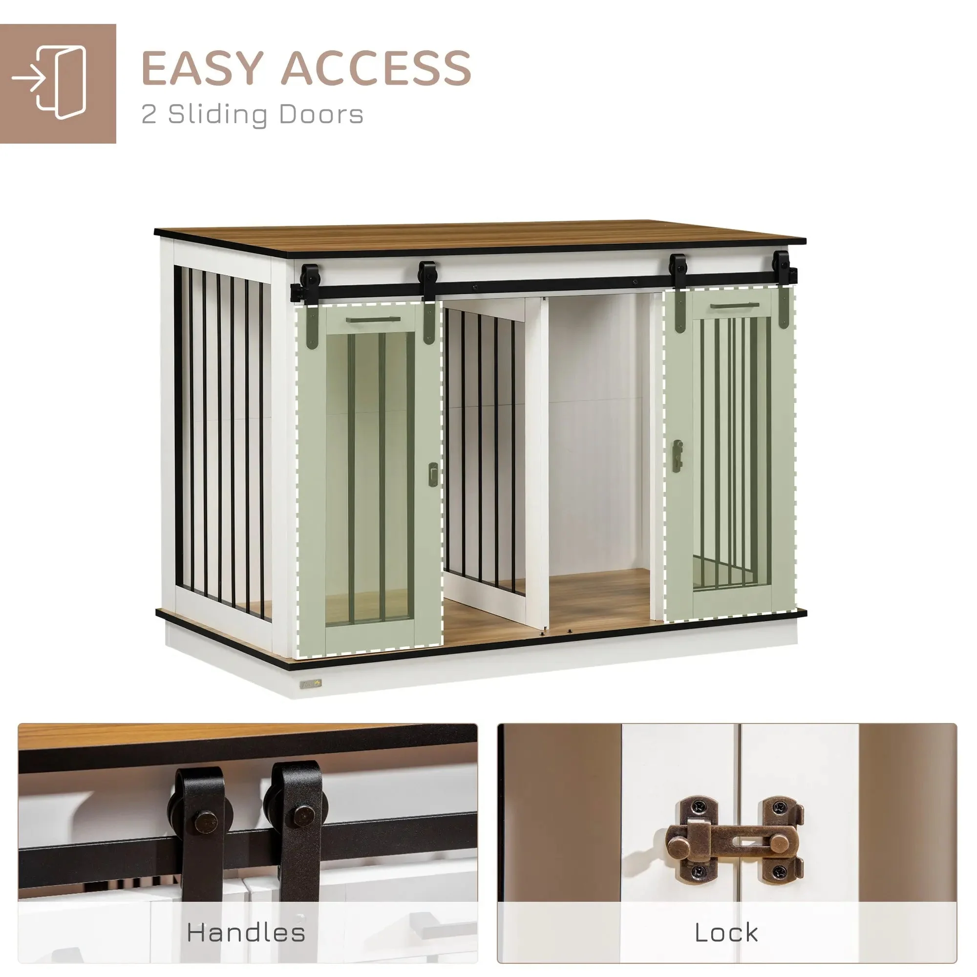 Jonas Large Dog Kennel Crate Furniture - Image 3