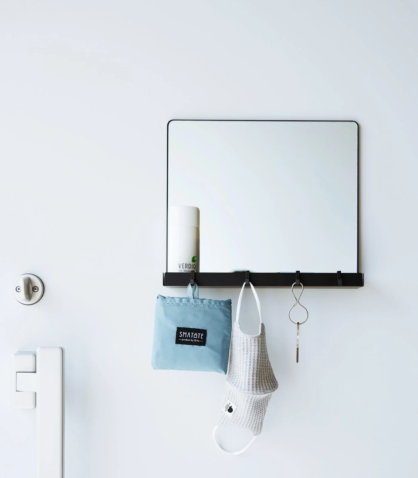 Magnetic Mirror with Storage Rack - Glass - Image 4