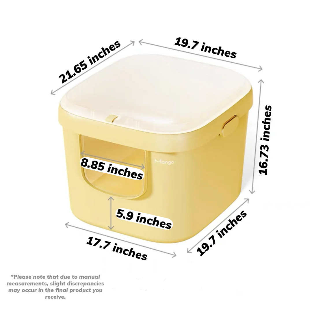 Mango Cube Litter Box XL Set | Litter Box with Mat, Scoop & Accessories - Image 12