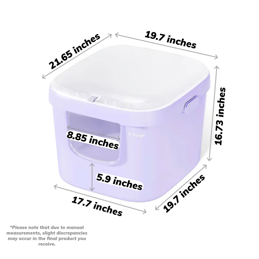 Mango Cube Litter Box XL Set | Litter Box with Mat, Scoop & Accessories - Image 14