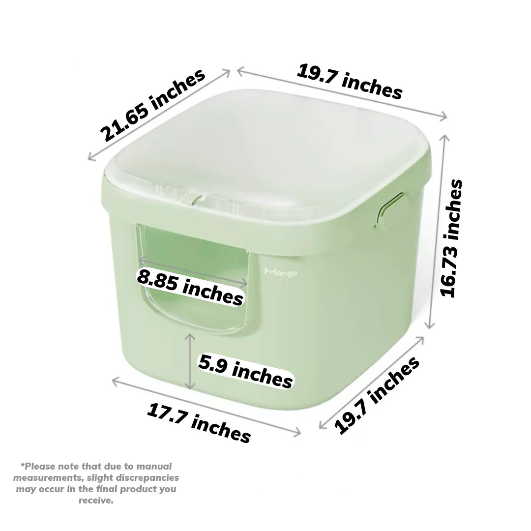 Mango Cube Litter Box XL Set | Litter Box with Mat, Scoop & Accessories - Image 16