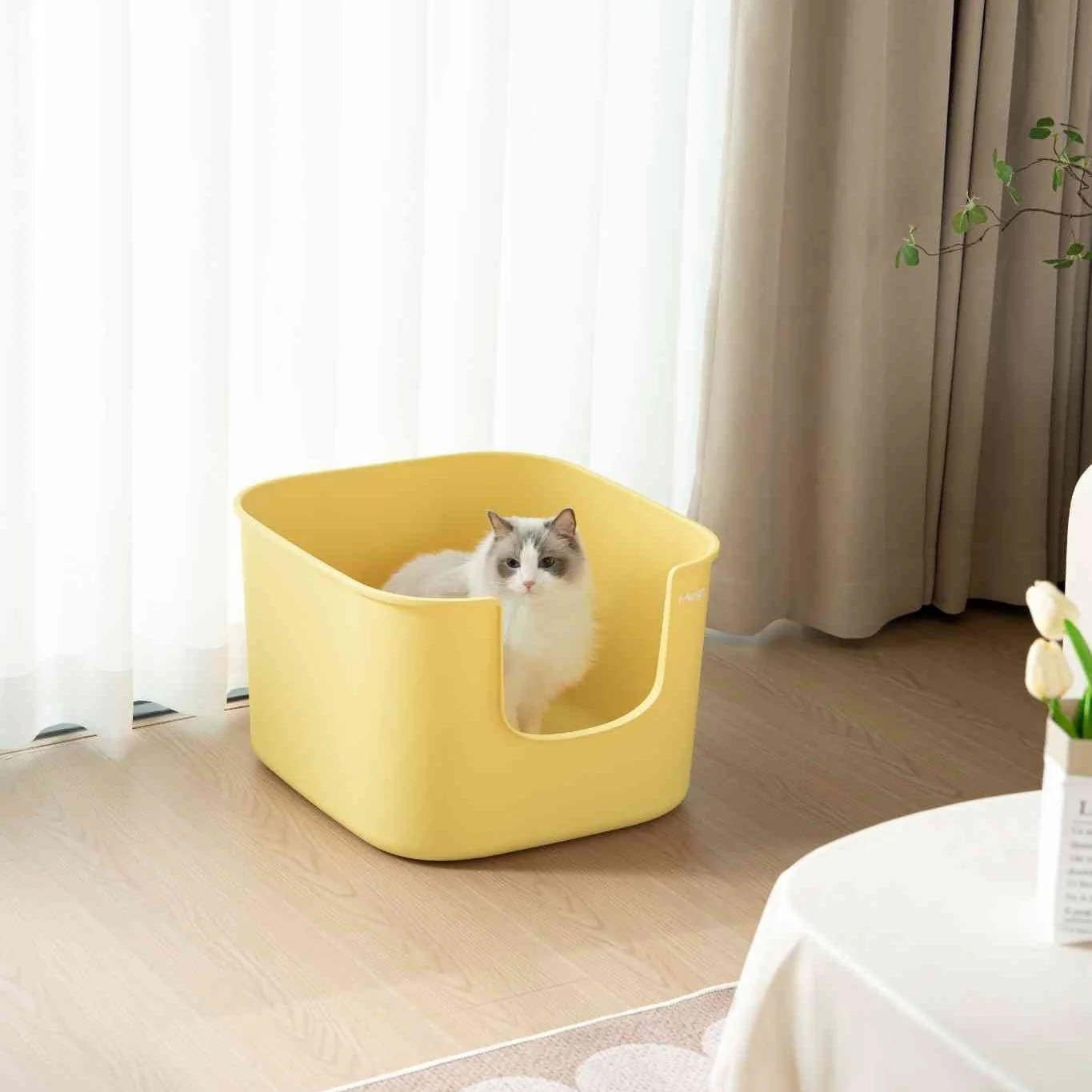 Mango Cube Litter Box XL Set | Litter Box with Mat, Scoop & Accessories - Image 2