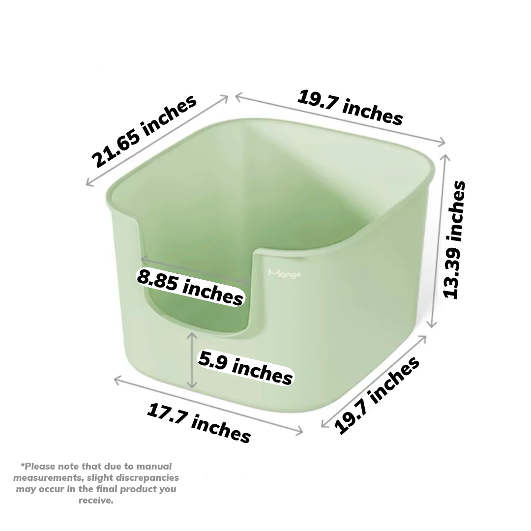 Mango Cube Litter Box XL Set | Litter Box with Mat, Scoop & Accessories - Image 22