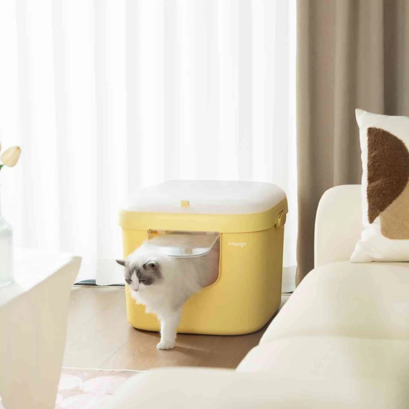 Mango Cube Litter Box XL Set | Litter Box with Mat, Scoop & Accessories - Image 4