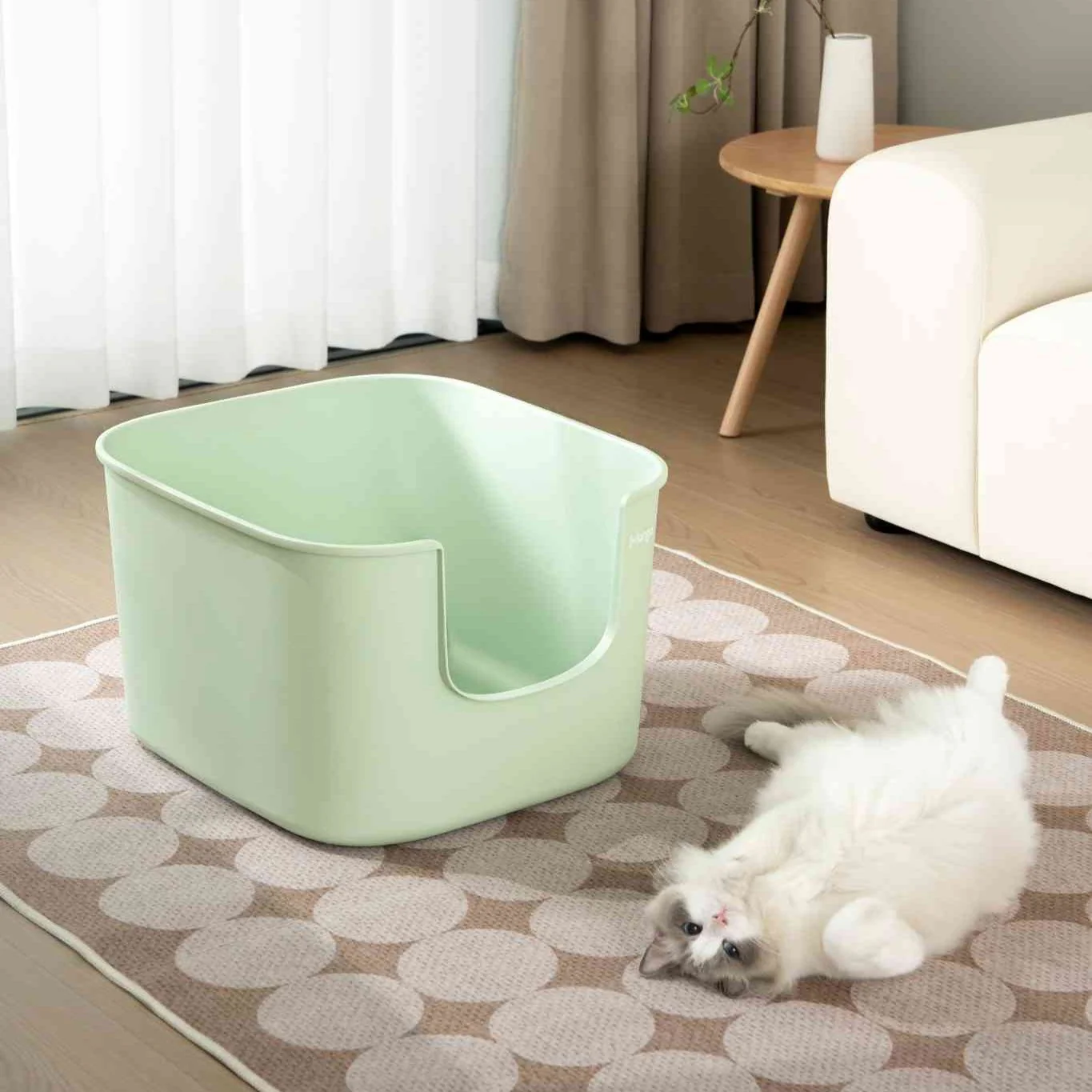 Mango Cube Litter Box XL Set | Litter Box with Mat, Scoop & Accessories - Image 8