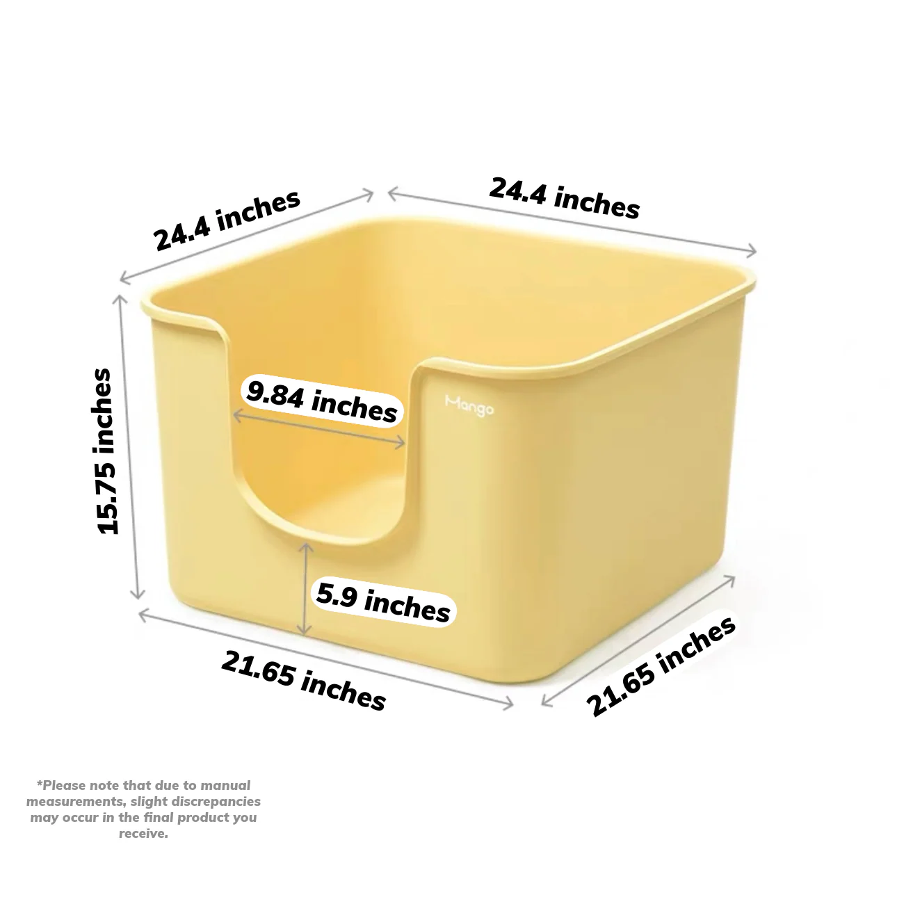Mango Cube Litter Box XXL Set | High-sided Litter Box with Scoop, Storage & Step - Image 14