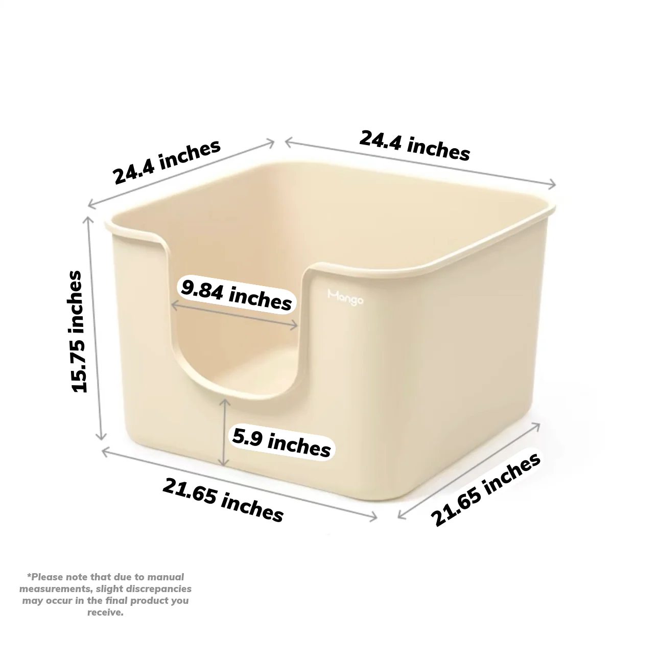 Mango Cube Litter Box XXL Set | High-sided Litter Box with Scoop, Storage & Step - Image 16