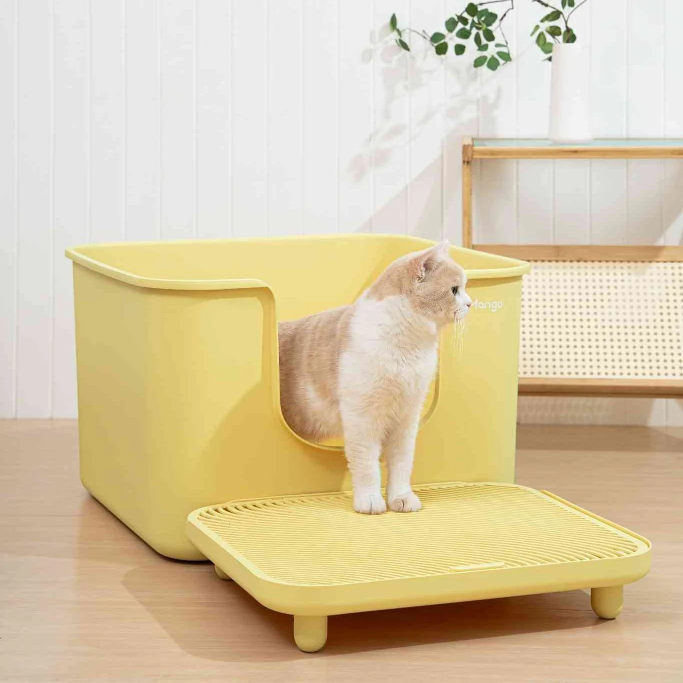 Mango Cube Litter Box XXL Set | High-sided Litter Box with Scoop, Storage & Step - Image 5
