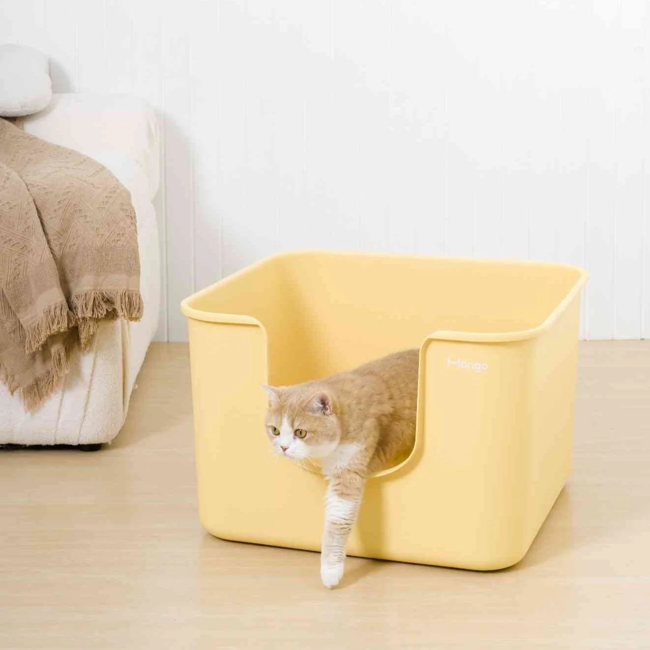 Mango Cube Litter Box XXL Set | High-sided Litter Box with Scoop, Storage & Step - Image 8