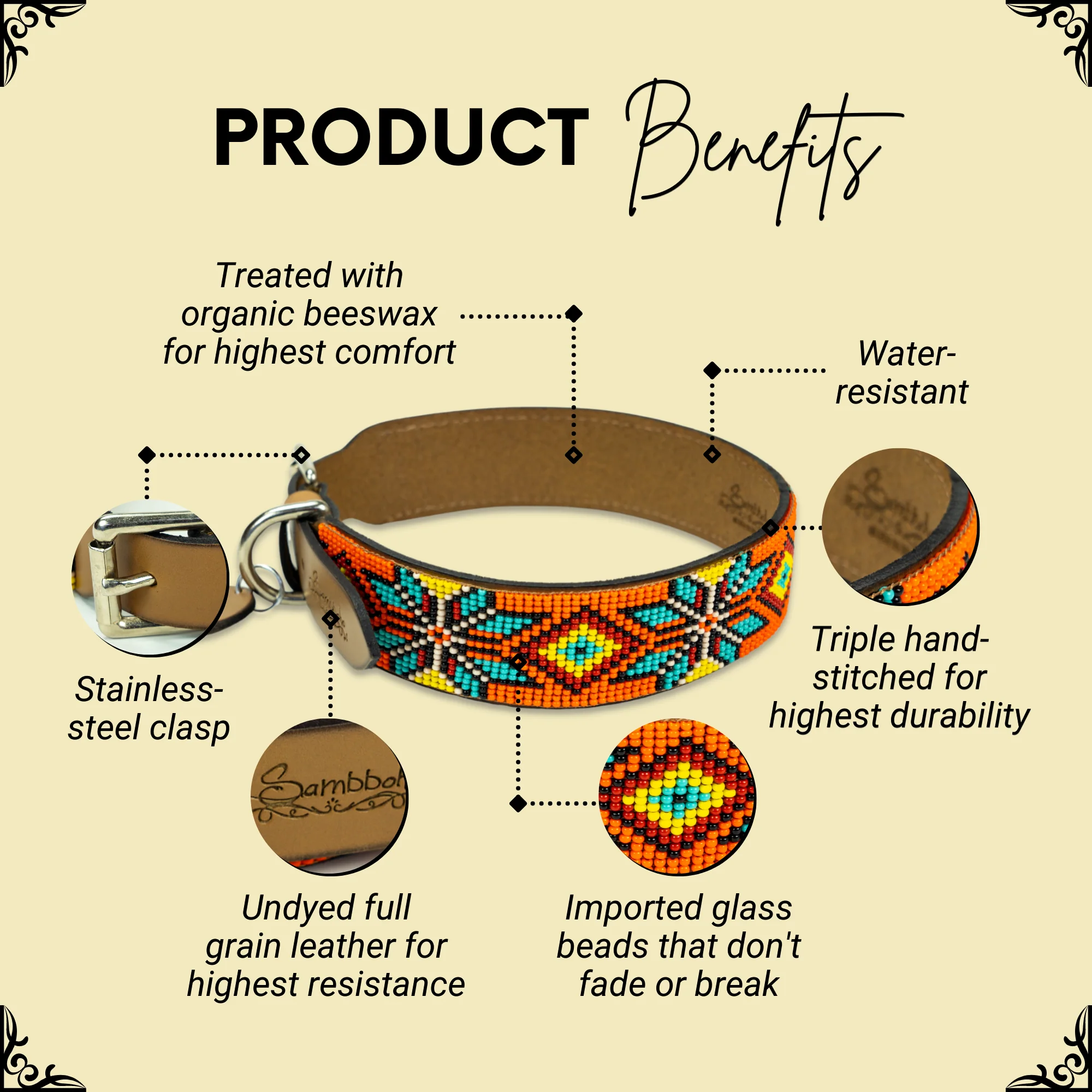 Maui Sambboho dog collar (made to order) - Image 2