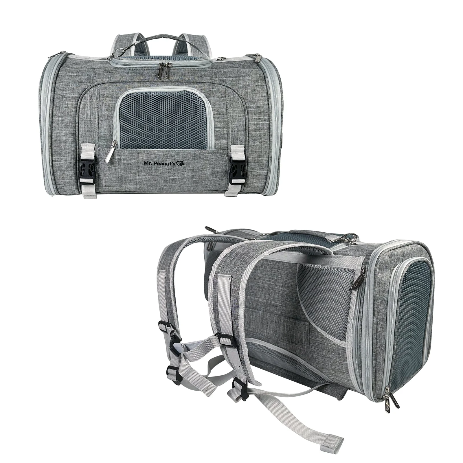 Mr. Peanut's Monterey Series Airline Compliant Horizontal Backpack Pet Carrier - Image 25
