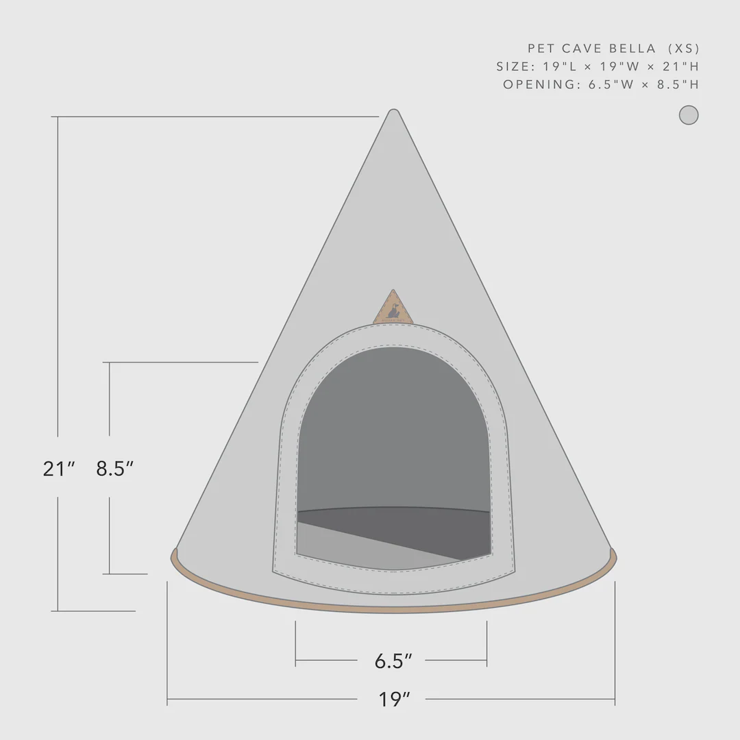 Nooee Pet Cave Bella (XS)- Gray - Image 6