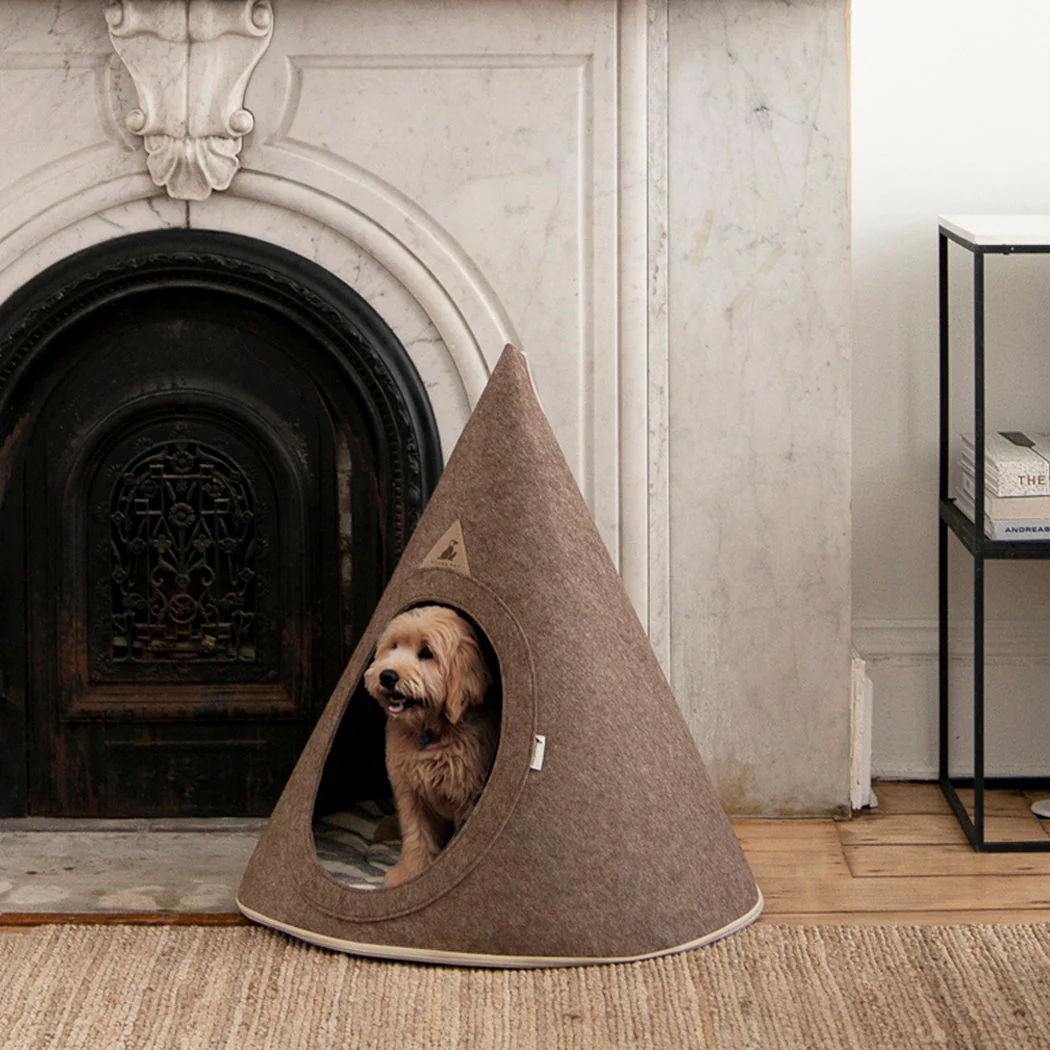 Nooee Pet Cave Buddy (L) – Cream/Brown - Image 3