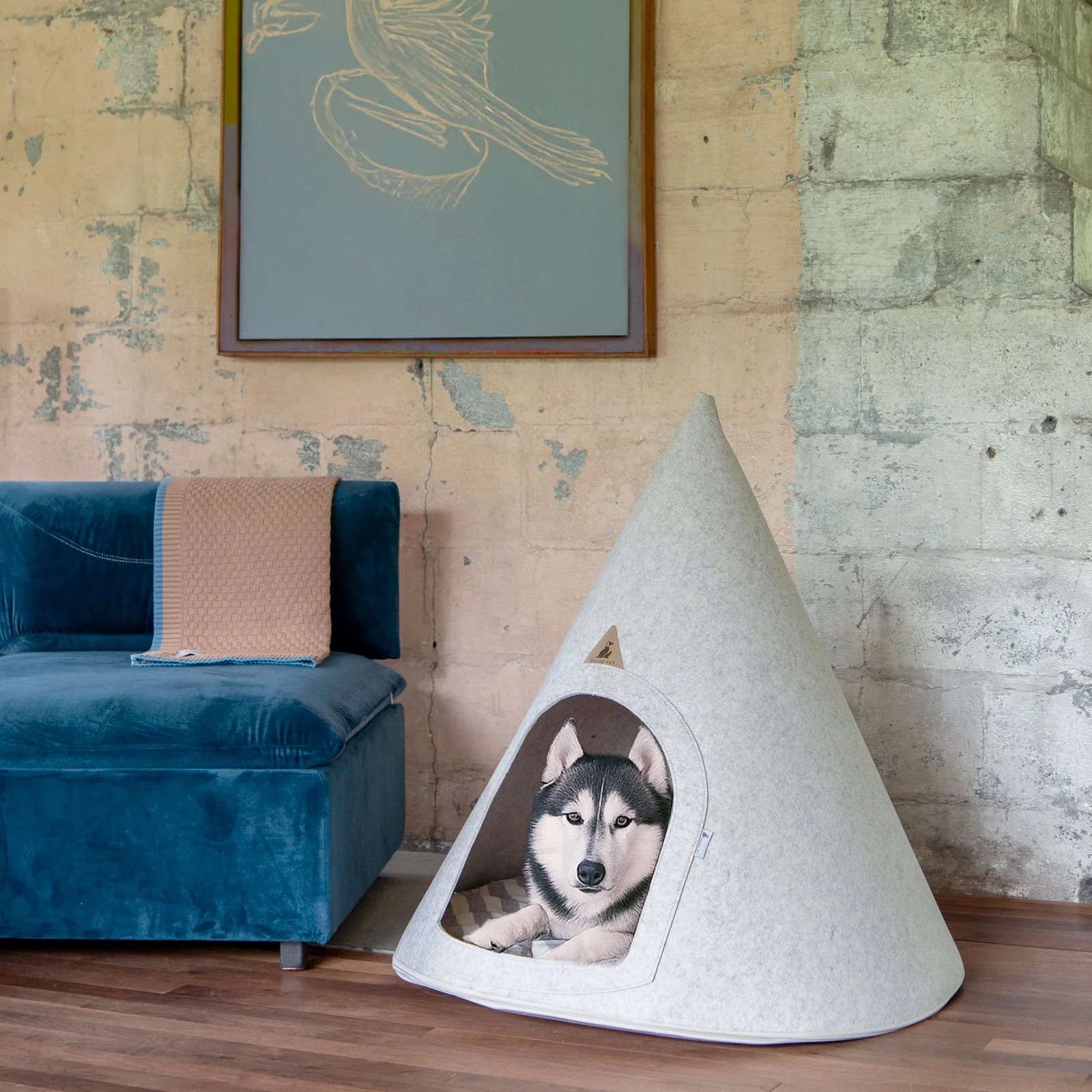 Nooee Pet Cave Harry (XXL) – Cream/Brown - Image 2