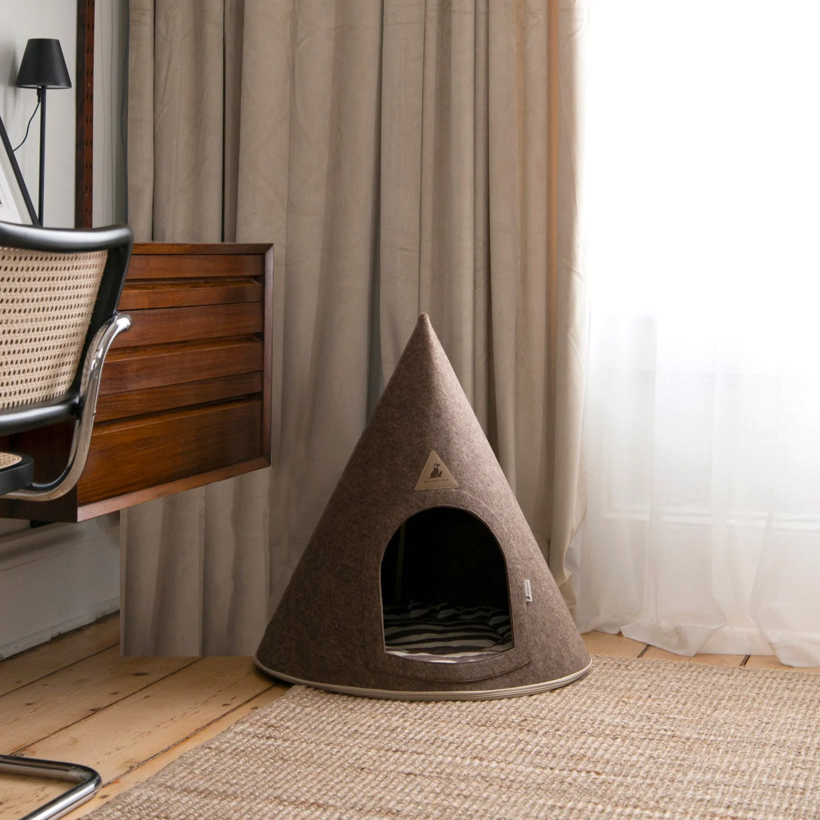 Nooee Pet Cave Molly (XL) – Cream/Brown - Image 8
