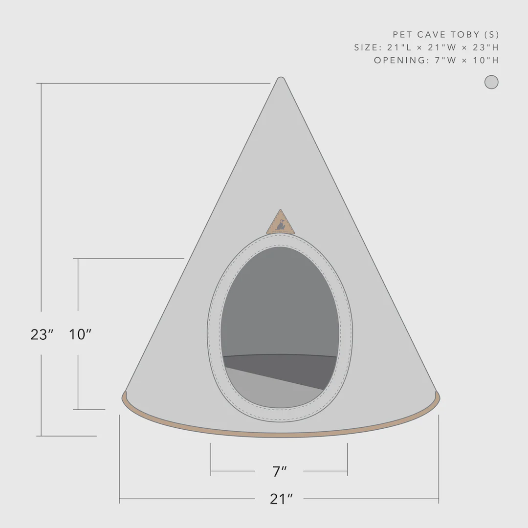 Nooee Pet Cave Toby (S)-Gray - Image 7