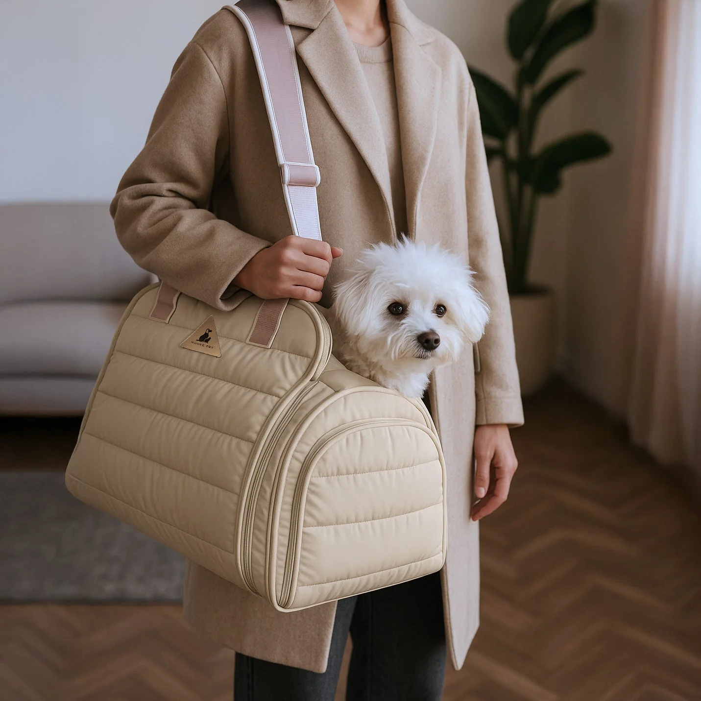 Nooee Pet Oliver Carrier – Quilted Travel Bag - Image 2