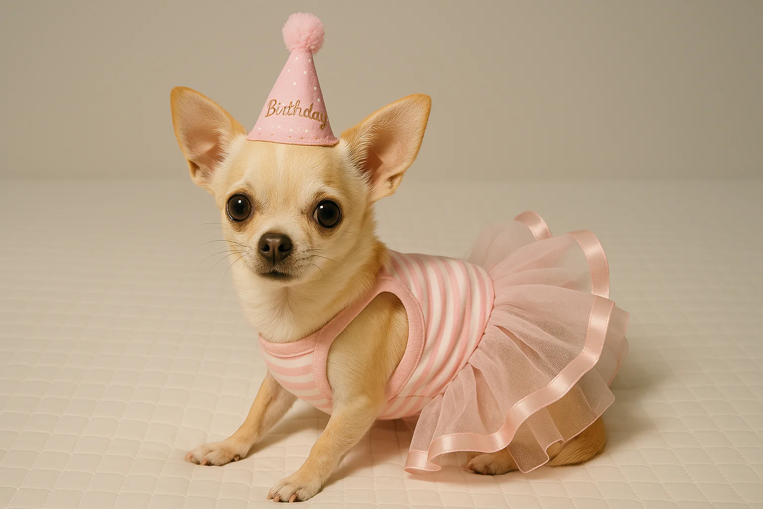Parisian Pet 'Ballerina Dress' Dog & Cat Shirt – Unique Floral Pet Dress, Perfect for Summer - Pink and White Stripes-Valentine's Day - Image 5