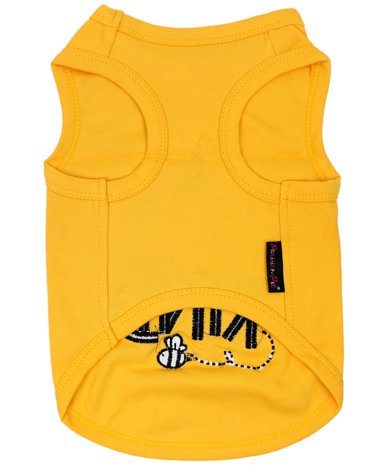 Parisian Pet 'Bee Kind' Embroidered Dog Shirt - Trendy Pet Apparel, Yellow - Image 2