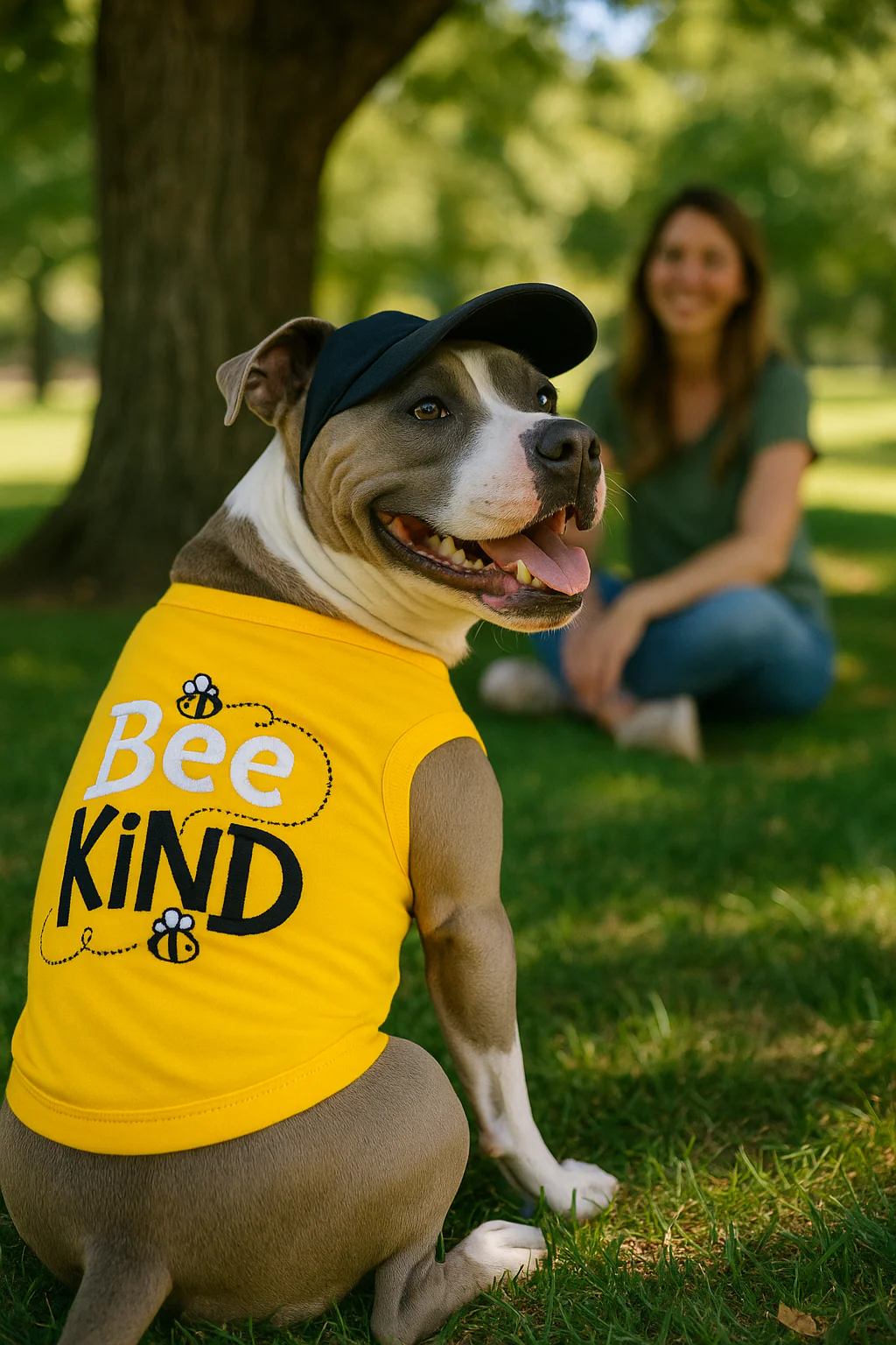 Parisian Pet 'Bee Kind' Embroidered Dog Shirt - Trendy Pet Apparel, Yellow - Image 7