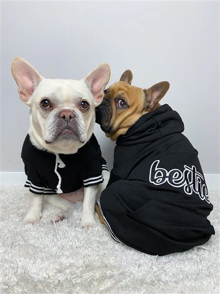 Parisian Pet 'Bestie Hoodie' in Black - Trendy Pet Hoodie for Dogs & Cats, Perfect for Fall & Winter-Valentine's Day - Image 4