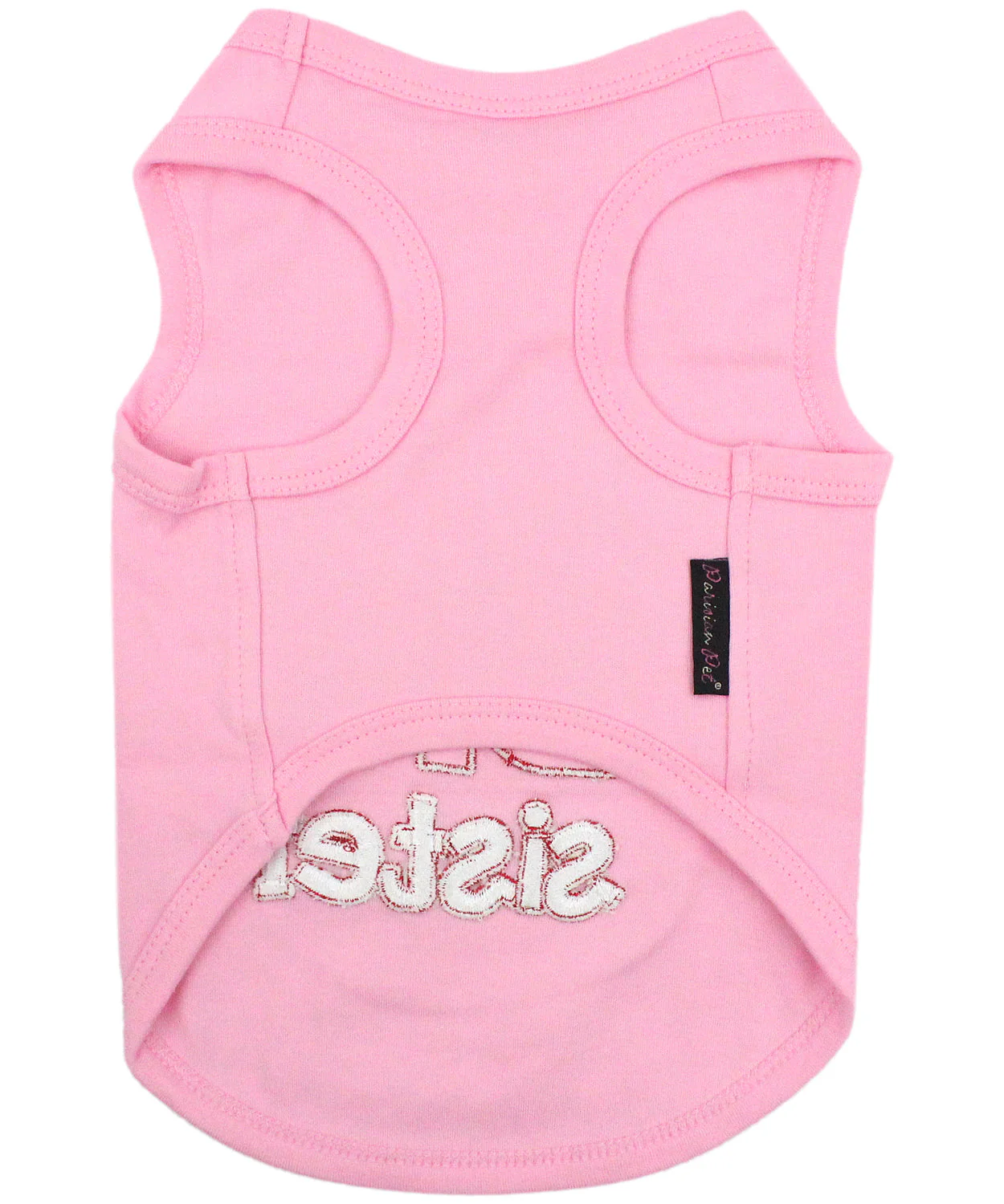 Parisian Pet 'Big Sister' Trendy Dog Apparel – Breathable Embroidered Pet Wear for Dogs & Cats, Pink - Image 2