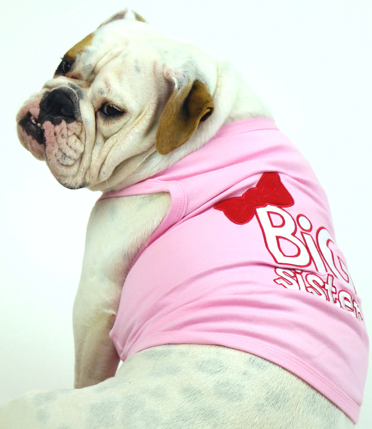 Parisian Pet 'Big Sister' Trendy Dog Apparel – Breathable Embroidered Pet Wear for Dogs & Cats, Pink - Image 4