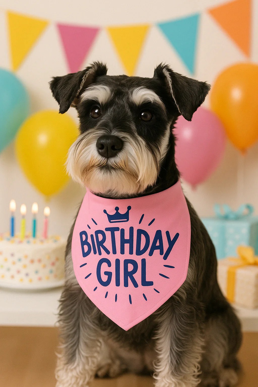 Parisian Pet 'Birthday Girl' Dog Bandana – Happy Birthday Pet Outfit, Party Scarf for Dogs & Cats, Perfect Gift & Accessories, Pink - Image 4