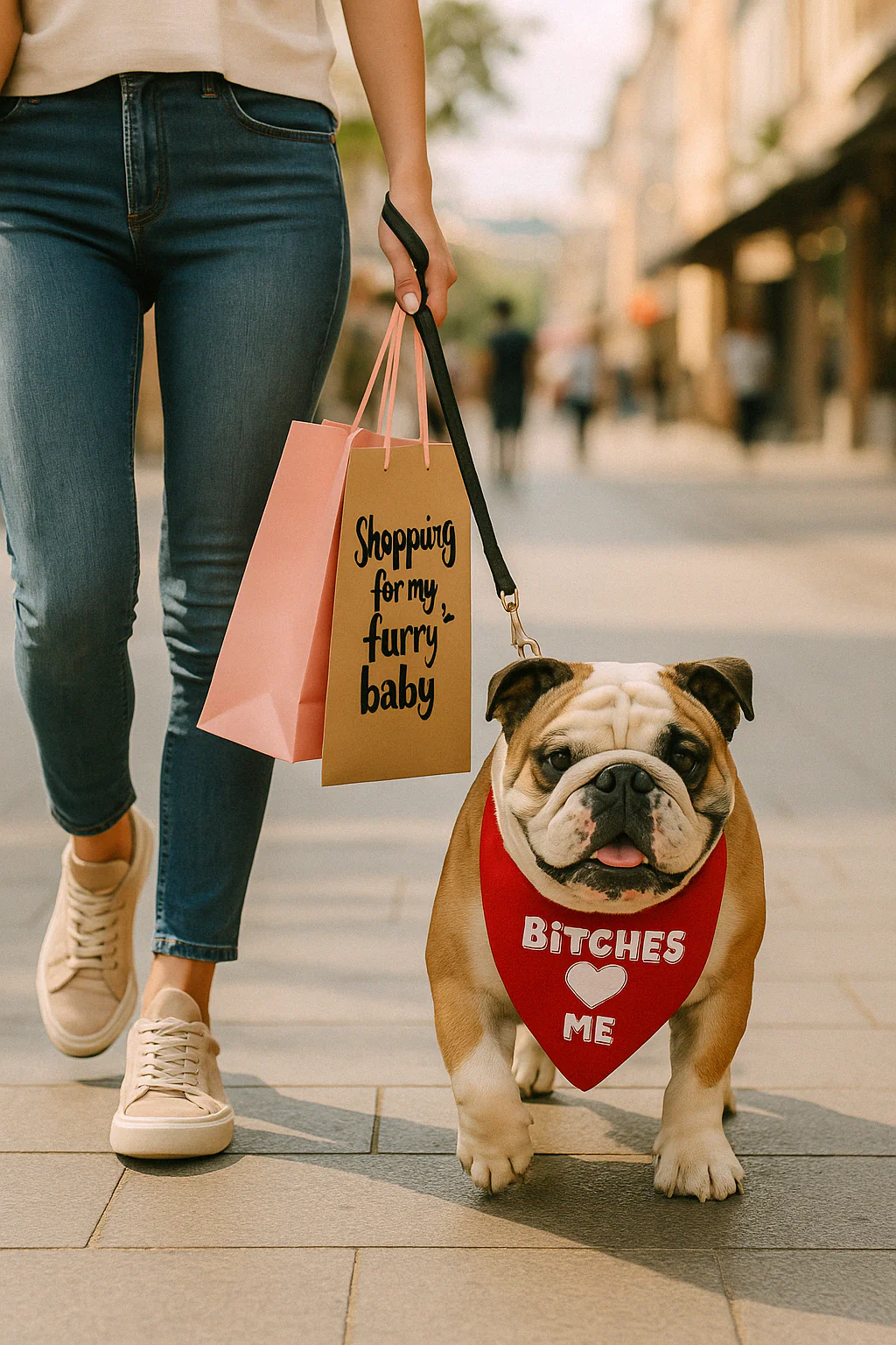 Parisian Pet 'Bitches Love Me' Bandana - Stylish, Comfortable, Trendy Red Bandana for Dogs & Cats, Fun Pet Fashion Accessory - Image 3